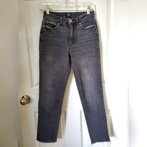 Urban Outfitters BDG Charcoal Slim Straight Cropped Denim Jeans Women's Size 25